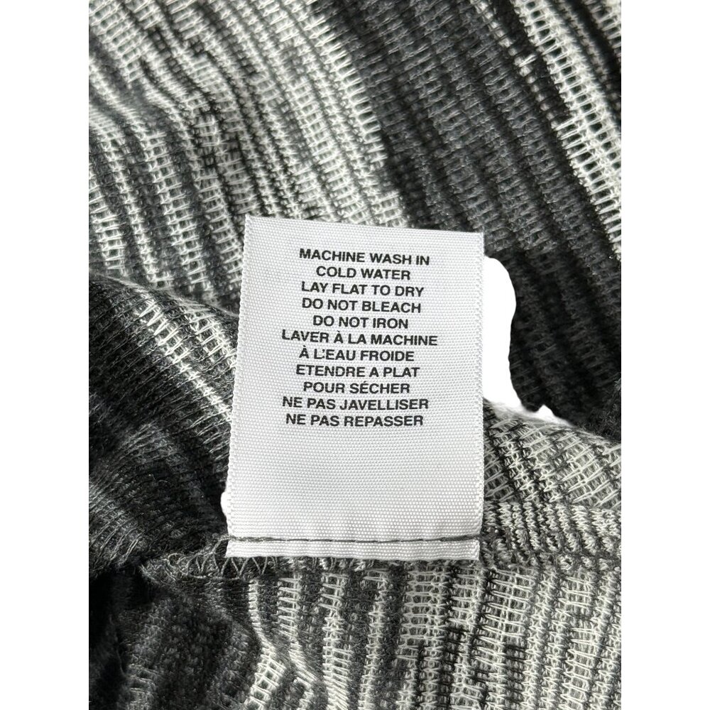 Simpli Womens Size 8 Chic Black Gray Striped Long Open Cardigan Sweater - Picture 8 of 8